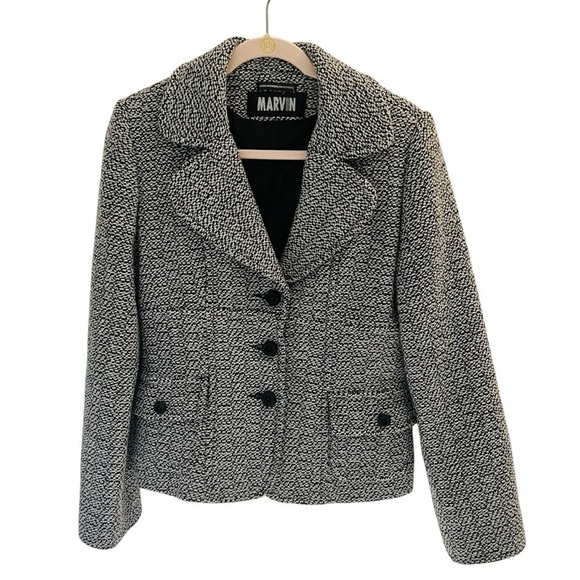 Marvin Jackets & Blazers - Marvin women’s black and white tweed blazer. Size medium.